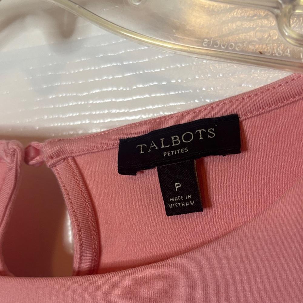 Talbots 2 pc Multicolor Fair Isle Inspired Pullover Sweater and Ruched LS Top SP - Picture 8 of 16